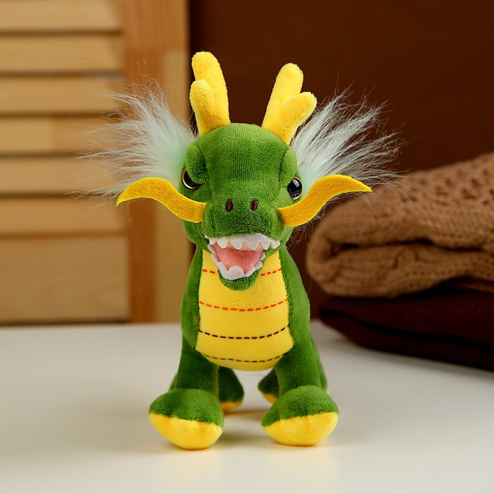 

Мягкая игрушка «Дракон», 23,5 см, цвет тёмно-зелёный