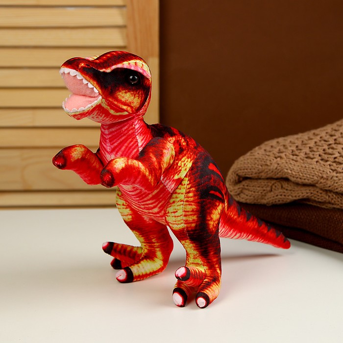 Мягкая игрушка «Динозавр», 32 см, цвет красный мягкая игрушка динозавр 32 см цвет красный