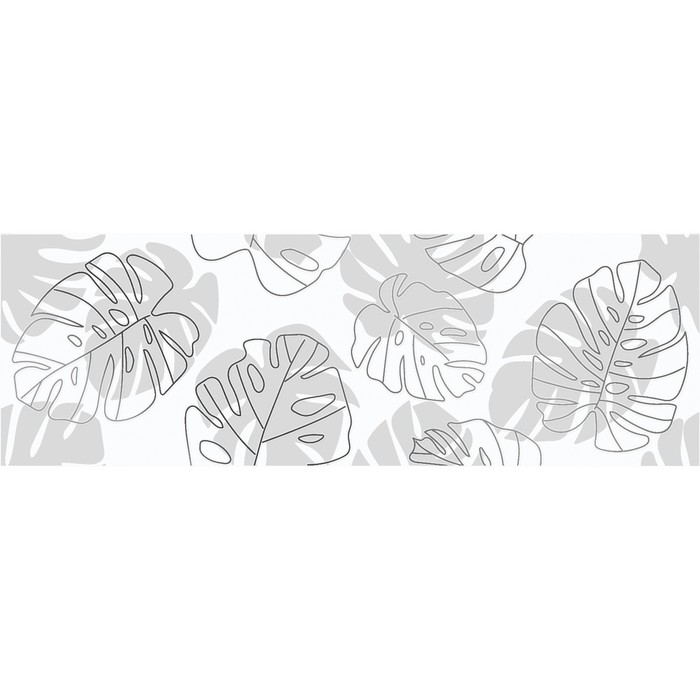 Настенная вставка Glory листья белый 25x75 настенная вставка apeks ромбы светло серый 25x75
