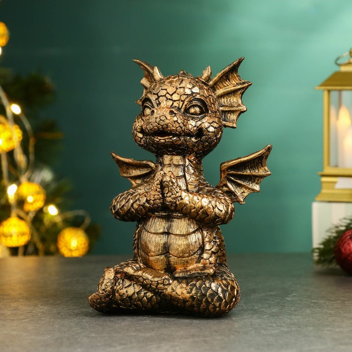 

Фигура "Дракон йога", 18 см, бронза