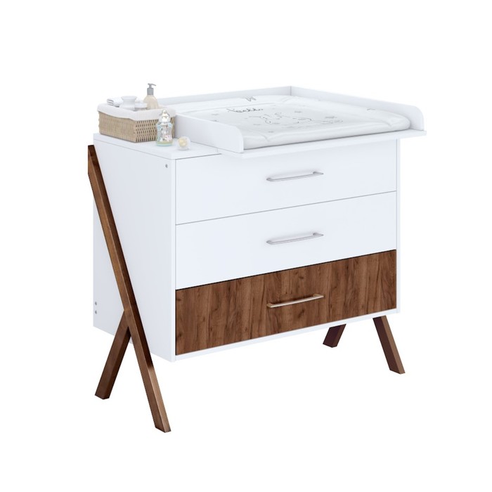 

Комод Polini kids Porto 2200, цвет белый-дуб крафт