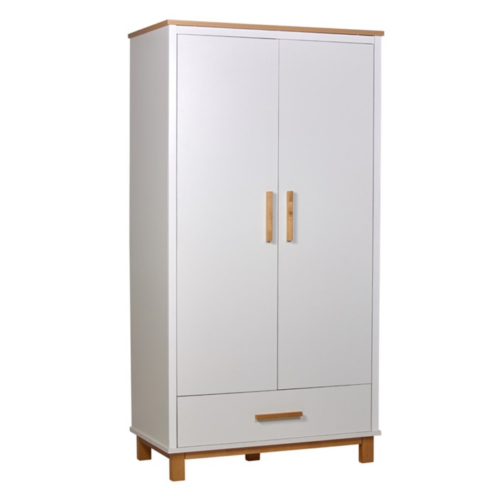 

Шкаф двухсекционный Polini kids Simple 3410, с 1 ящиком, цвет белый-натуральный