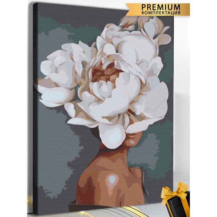 Картина по номерам «Девушка и цветок» холст на подрамнике, 40 × 60 см картина по номерам девушка и цветок холст на подрамнике 40 x 60 см
