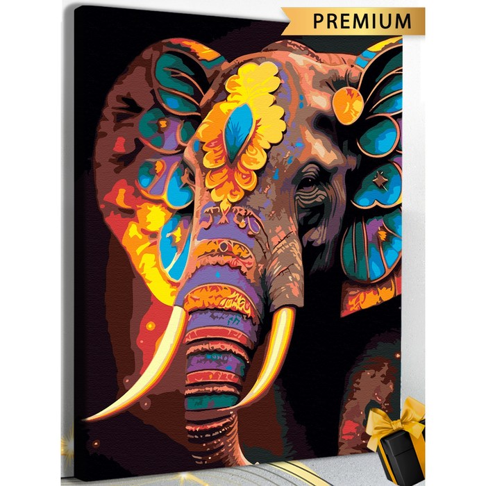 Картина по номерам «Слон. Индия» 40 × 50 см