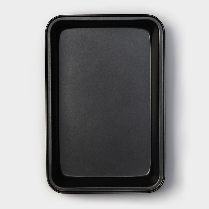 Противень Доляна «Жаклин. Прямоугольник», 30×20×5 см, антипригарное покрытие, цвет чёрный корзинка универсальная доляна 17 5×20×7 5 см цвет чёрный