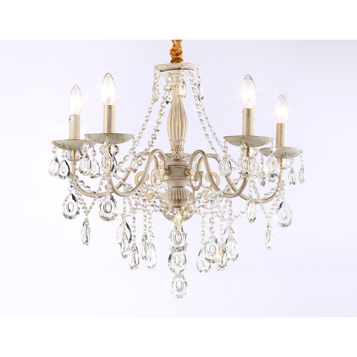 

Люстра с хрусталём Ambrella light, Classic, TR4944, 5хE14, цвет белый, золото