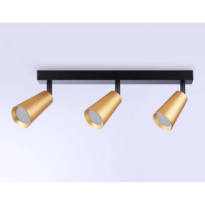 

Спот накладной поворотный со сменной лампой Ambrella light, Move, TA13151, GU10, цвет чёрный, золото