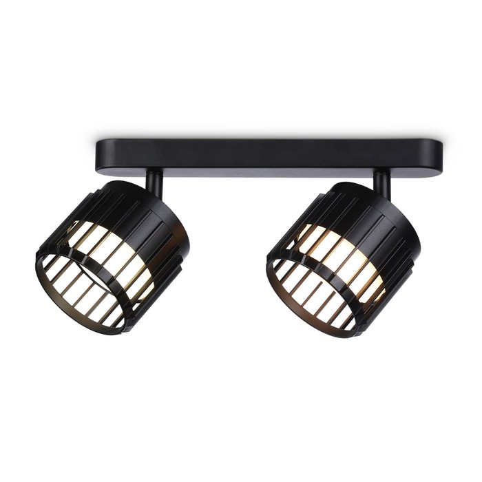 цена Спот настенно-потолочный поворотный со сменной лампой Ambrella light, Techno family, TN71163, 2хGX53, цвет чёрный