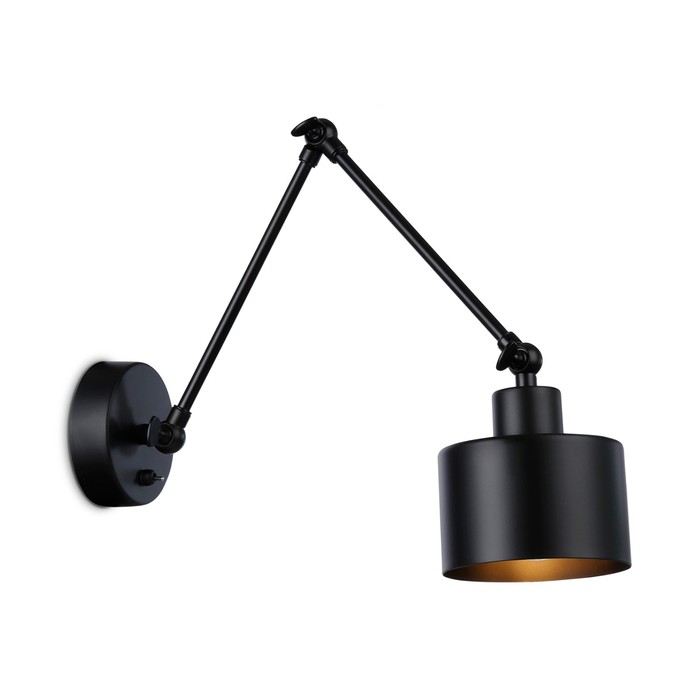 

Светильник настенный с выключателем в стиле лофт Ambrella light, Traditional, TR8148, E27, цвет чёрный