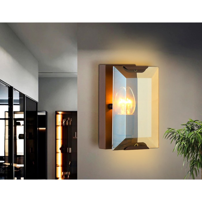 

Светильник настенный со сменной лампой Ambrella light, Traditional, TR5158, E14, цвет кофе