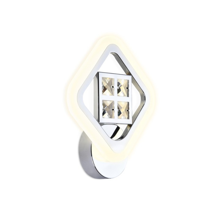 Светильник светодиодный настенный с хрусталём Ambrella light, Ice, FA285, LED, 15 Вт, 1125Lum, 3000-6400К, цвет хром