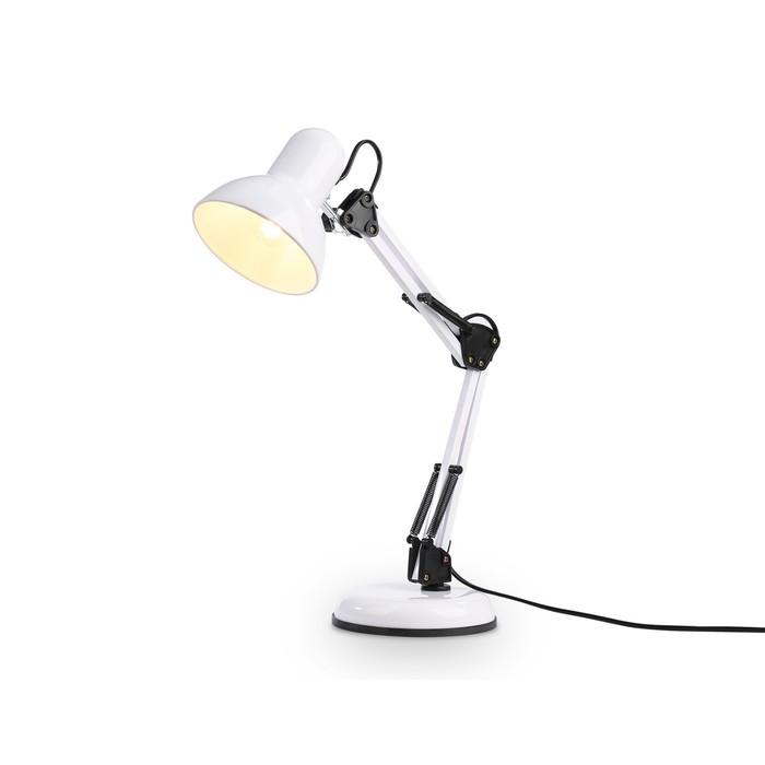 Настольная лампа со сменной лампой Ambrella light, Desk, DE7713, E27, цвет белый настольная лампа со сменной лампой e27 на струбцине ambrella light desk de7719 e27 цвет белый