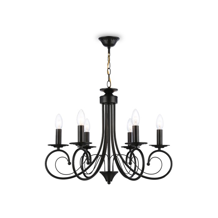 

Люстра подвесная Ambrella light, Modern, TR9612, 6хE14, цвет чёрный