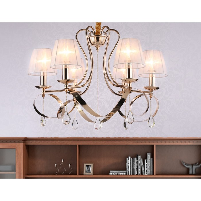 

Люстра подвесная с абажурами Ambrella light, Traditional, TR4546, 6хE14, цвет золото