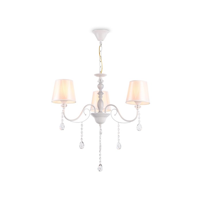 

Люстра подвесная с абажуром и хрусталём Ambrella light, Modern, TR4601, 3хE27, цвет белый
