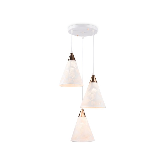 

Светильник подвесной Ambrella light, Loft, TR8433, 3хE27, цвет белый, золото