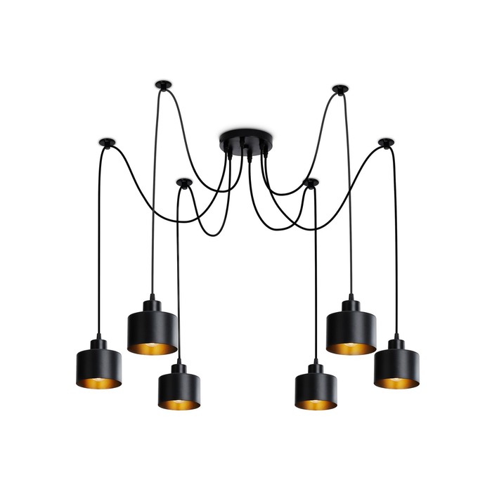Светильник подвесной в стиле лофт Ambrella light, Traditional, TR8132, 6хE27, цвет чёрный
