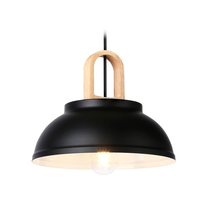 Светильник подвесной в стиле лофт Ambrella light, Traditional, TR8192, E27, цвет чёрный, светлое дерево