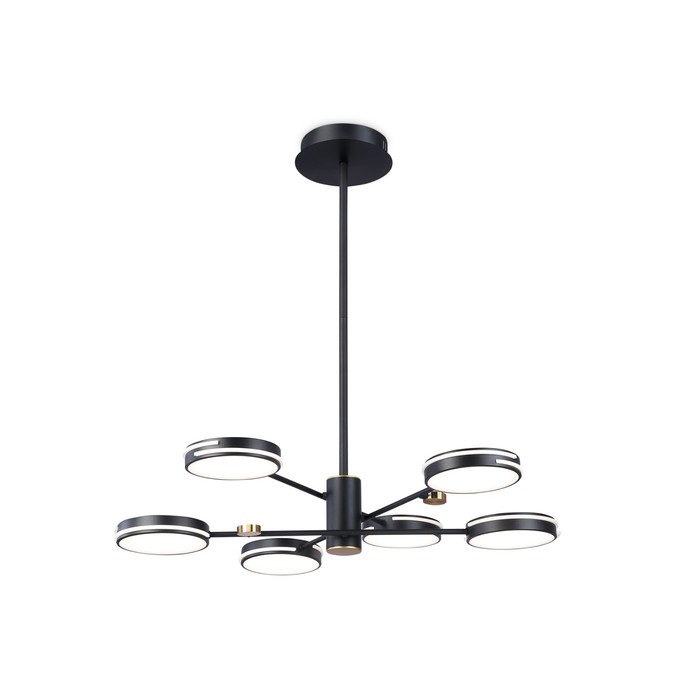 

Светильник светодиодный подвесной Ambrella light, LineTech, FL51639, 6хLED, 50 Вт, 3750Lum, 3000-6400К, цвет чёрный, золото