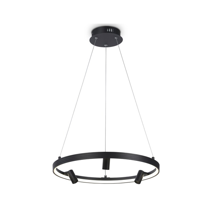 фото Светильник светодиодный подвесной с пультом ambrella light, linetech, fl5284, led, 50 вт, 3750lum, 3000-6400к, цвет чёрный