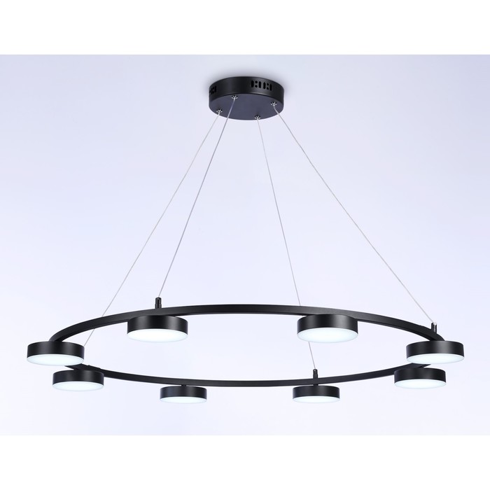 фото Светильник светодиодный подвесной с пультом ambrella light, linetech, fl51763, 9хled, 67 вт, 5025lum, 3000-6400к, цвет чёрный