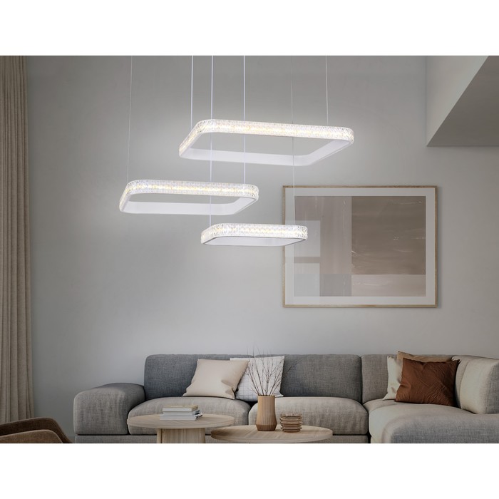 фото Светильник светодиодный подвесной с пультом ambrella light, original, fa6165, led, 105 вт, 7875lum, 3000-6400к, цвет белый