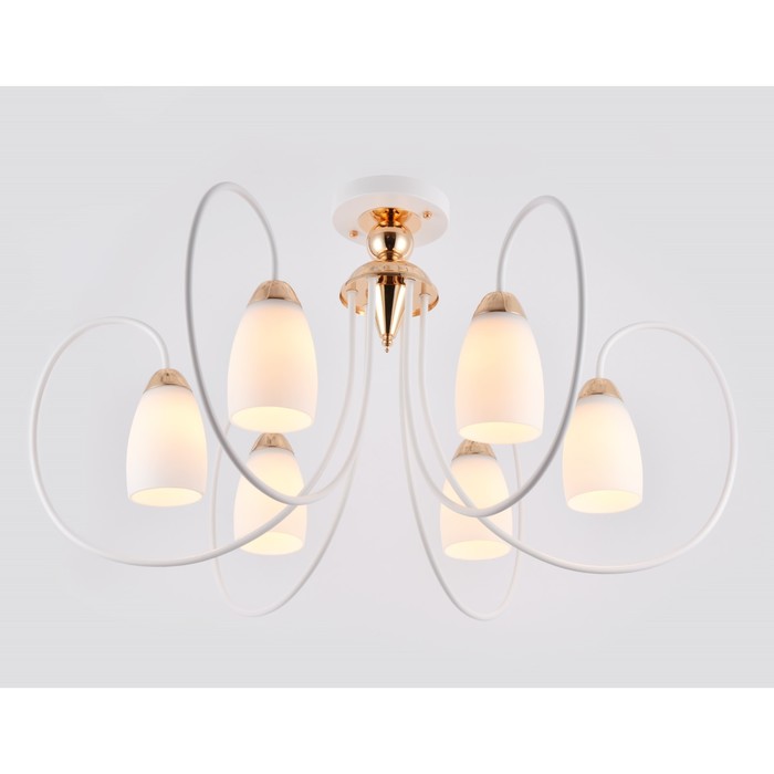 

Люстра потолочная Ambrella light, Traditional, TR3120, 6хE27, цвет белый, золото