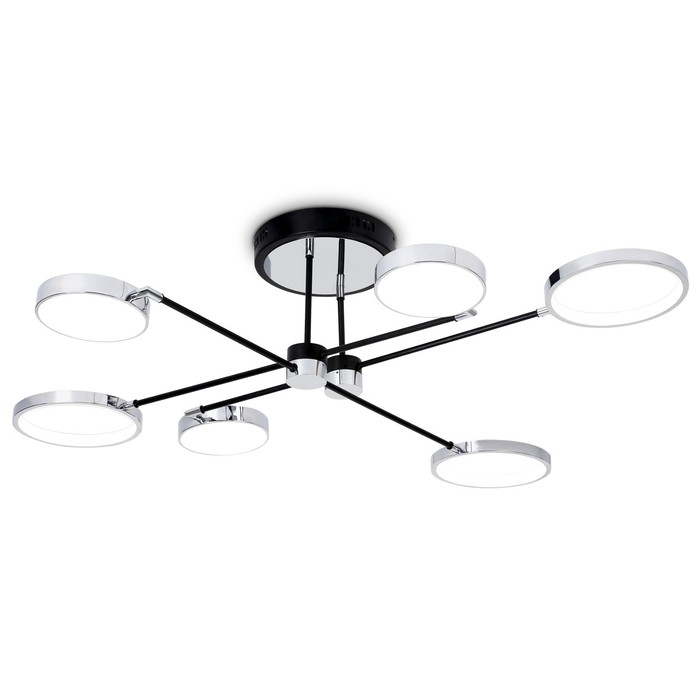 

Светильник светодиодный потолочный с пультом Ambrella light, LineTech, FL5155, 6хLED, 84 Вт, 6300Lum, 3000-6400К, цвет чёрный, хром