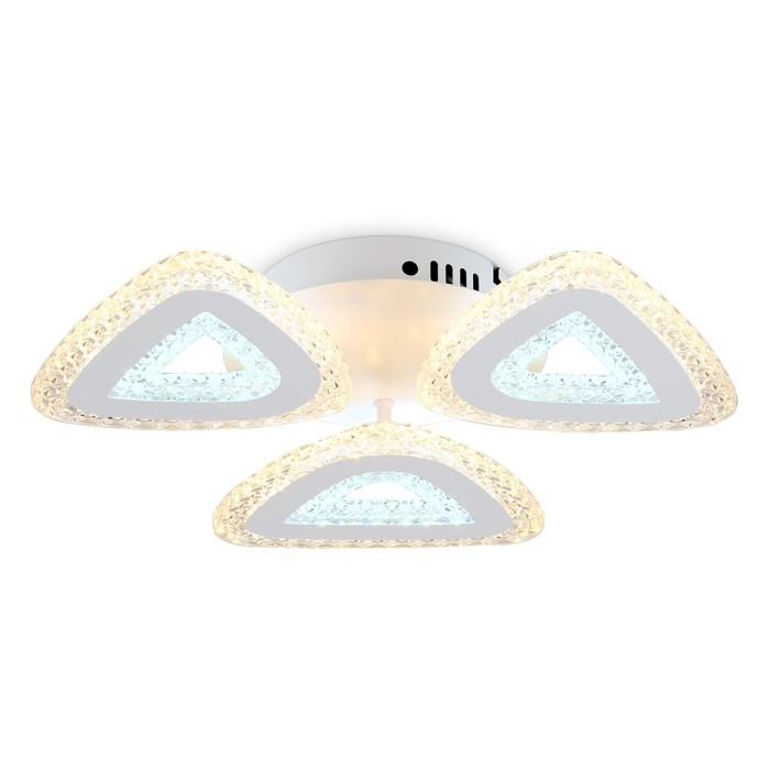 Светильник светодиодный потолочный с пультом Ambrella light, Original, FA4018, 3хLED, 62 Вт, 4650Lum, 3000-6400К, цвет белый светильник светодиодный подвесной с пультом ambrella light original fa6157 3хled 106 вт 7950lum 3000 6400к цвет белый