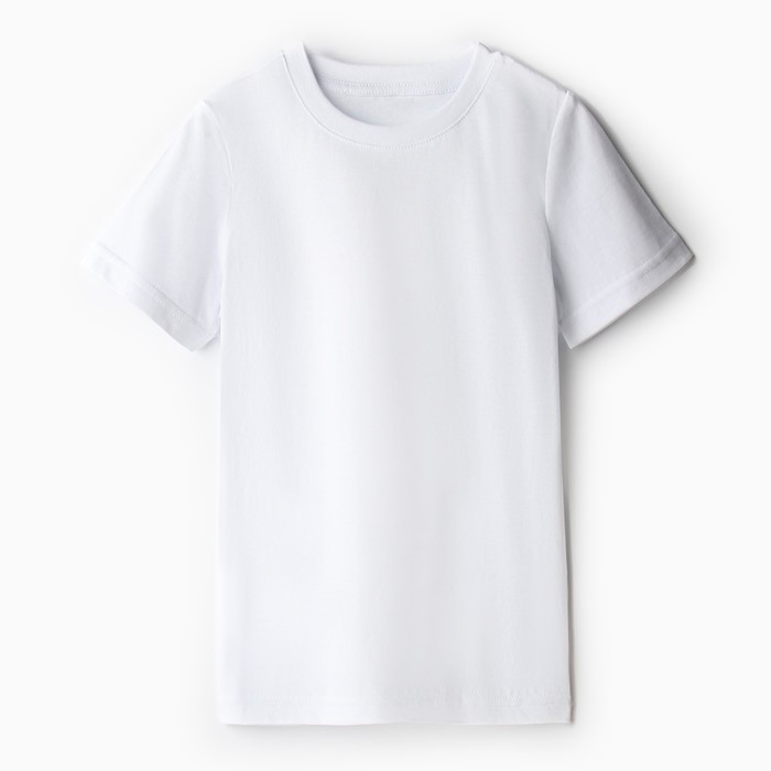 Футболка детская MINAKU, цвет белый, рост 116 см детская футболка гавайи 116 белый