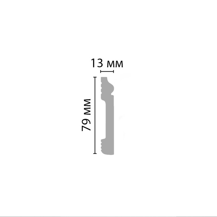

Плинтус напольный D005-1629, 240х7.9х1.3 см