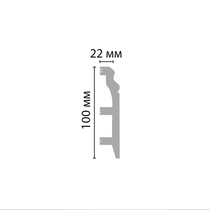 

Плинтус напольный D232-1629G, 240х10х2.2 см