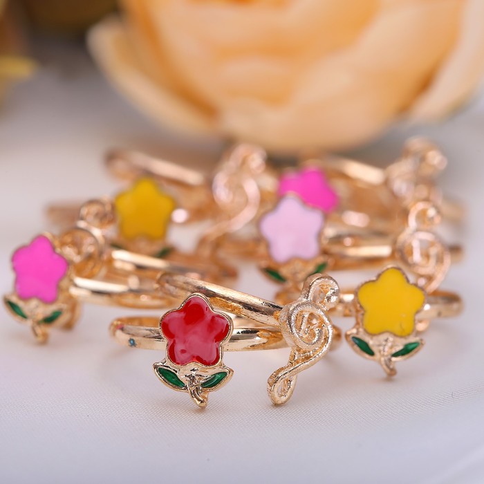 Кольцо детское "Скрипичный ключ" 2в1, цвет МИКС, безразмерное