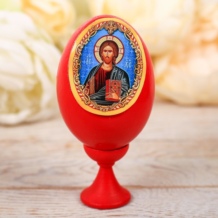 Яйцо на подставке "Господь Вседержитель",10 х 5 см