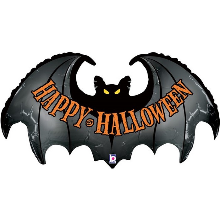 Шар фольгированный 39 фигура Летучая мышь на Хэллоуин шар фольгированный 35 летучая мышь вампир