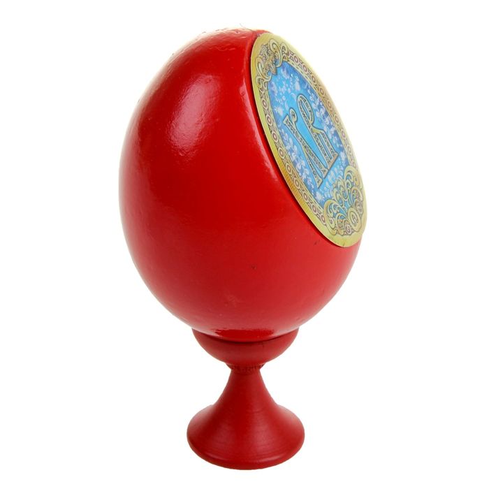 Яйцо на подставке "ХВ в хохломе с ангелами"