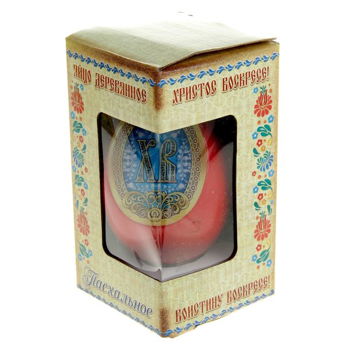 Яйцо на подставке "ХВ в хохломе с ангелами"