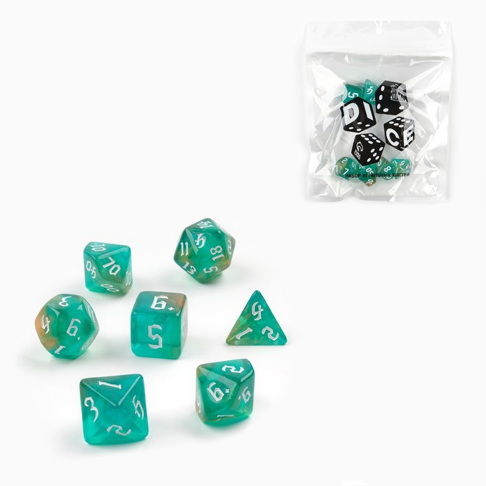 

Набор кубиков для D&D (Dungeons and Dragons, ДнД) "Время игры", серия: D&D, 7 шт