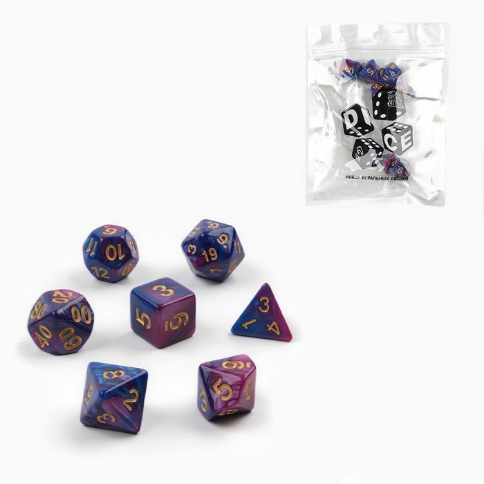 

Набор кубиков для D&D (Dungeons and Dragons, ДнД) "Время игры", серия: D&D, 7 шт