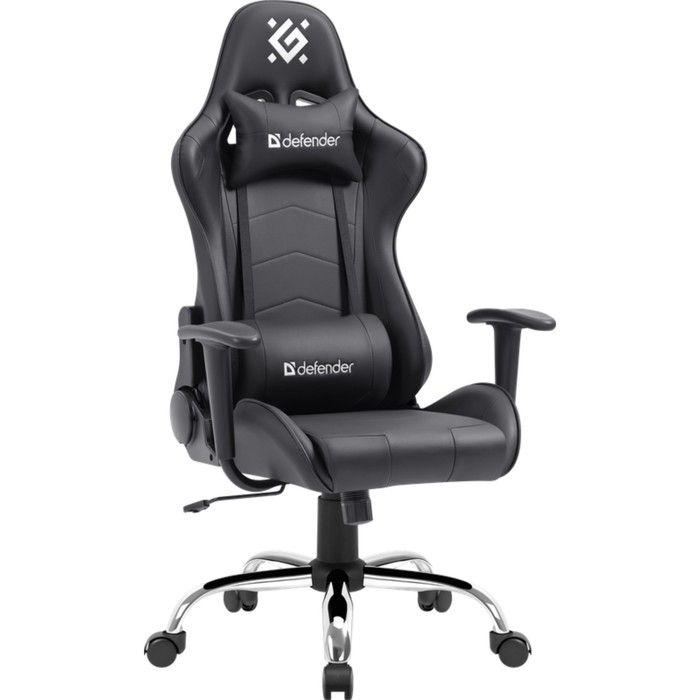 Кресло игровое Defender Azgard, до 160 кг, экокожа, черное кресло игровое defender azgard до 160 кг экокожа черное