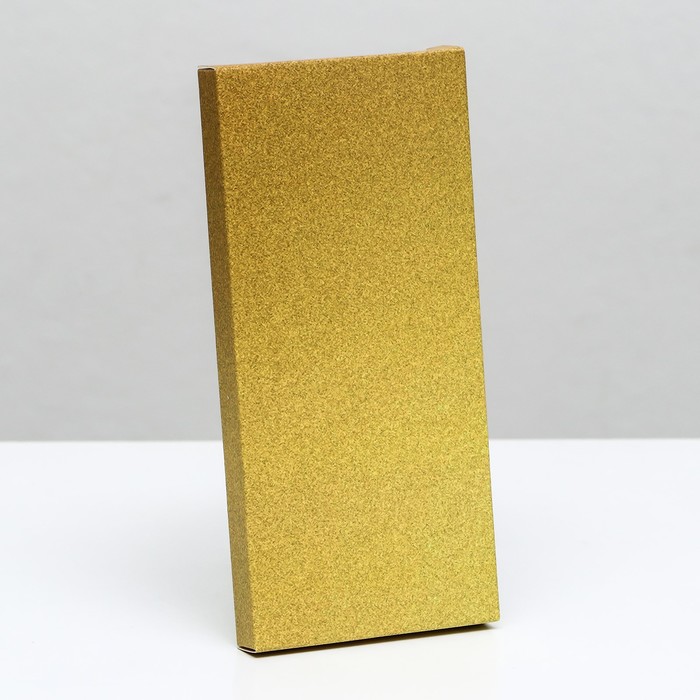 Подарочная коробка под плитку шоколада без окна Золотая, 17,1 х 8 х 1,4 см