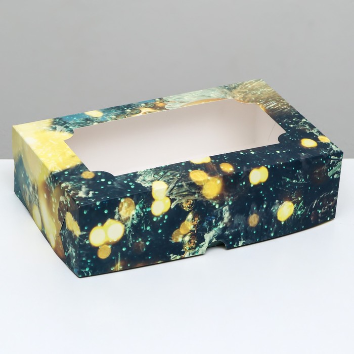 

Коробка складная с окном "Зимняя сказка", 25 х 15 х 7 см