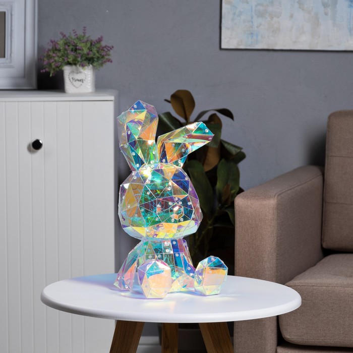 

Светодиодная фигура «Зайка» 21 × 40 × 21 см, пластик, USB, свечение белое