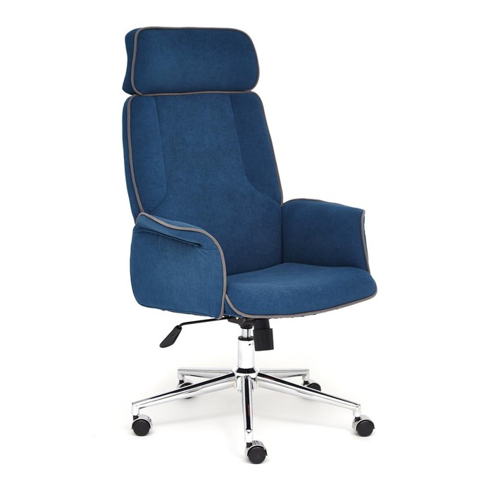 Кресло руководителя CHARM флок, синий, 32 кресло руководителя madrid флок коричневый 6