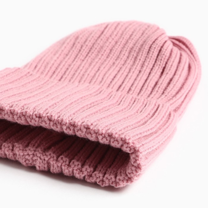 Комплект для девочки (шапка, снуд), цвет пудра, размер 50-54