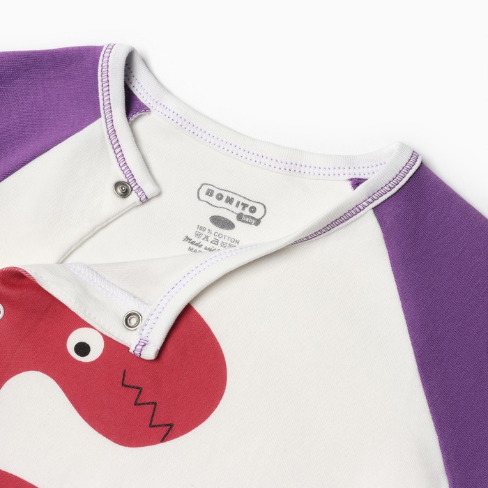 фото Комбинезон детский, цвет фиолетовый, рост 80 см bonito