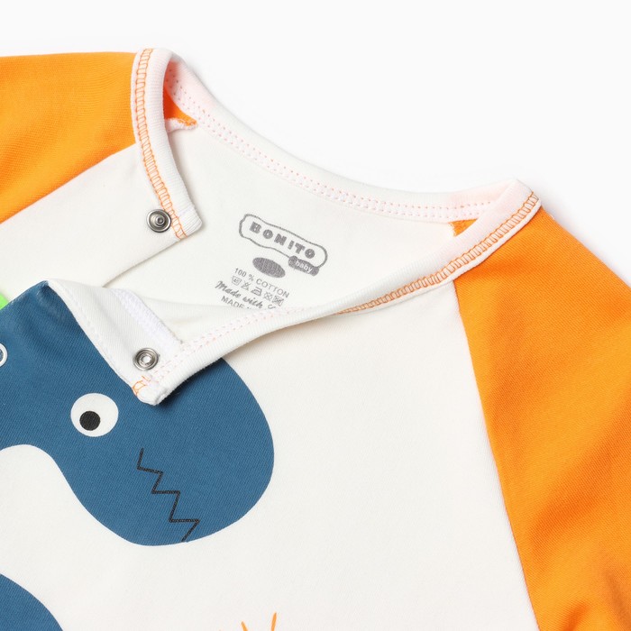 фото Комбинезон детский, цвет оранжевый, рост 74 см bonito