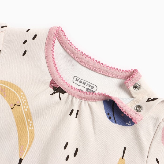 фото Лонгслив детский, цвет кремовый, рост 62 см bonito