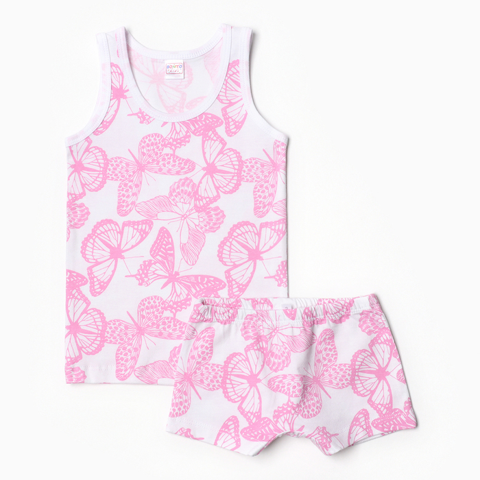 Комплект для девочки (майка, трусы), цвет розовый, рост 110 см