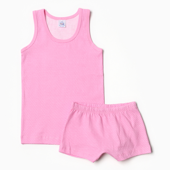 Комплект для девочки (майка, трусы), цвет светло-розовый, рост 98 см
